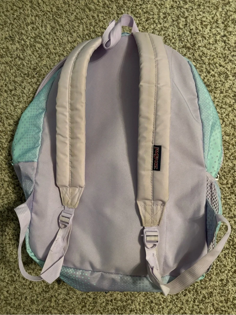JanSport Cross Town 8 Bit Ombre Purple School Backpack